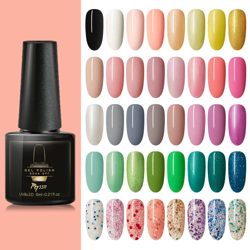 

Mtssii Bright Sweet Color Nail Polish Glitter Gel UV Nail Gel Soak Off Nail Art Led Nail Gel Pink Painting Sugar Nail Polish