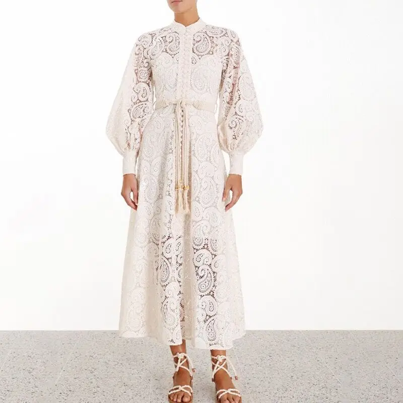 

Top Quality Sexy Lace Dress Elegant Celebrity Night CLub Fashion Vintage White Eveniing Party Dresses