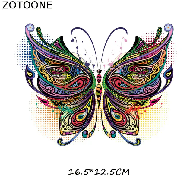 ZOTOONE Cartoon animal patch paste heat transfer vinyl owl elephant butterfly costume DIY micro chapter hot press patch sticker 387