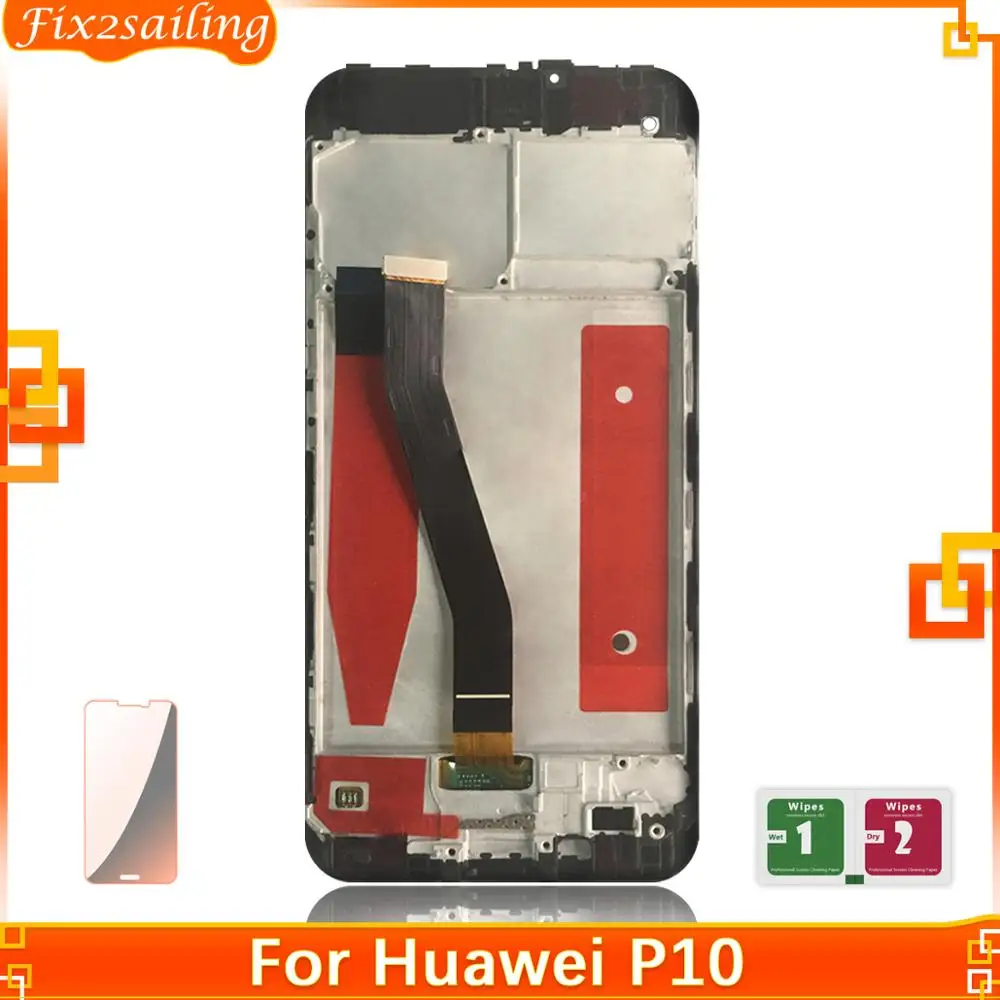 100% протестированный ЖК-дисплей сенсорный экран дигитайзер для Huawei P10 VTR-L09 VTR-L10