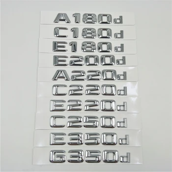 

New Chrome Letters Emblem Badges Logo For Mercedes Benz A180d C180d E180d E200d A220d C220d E220d C250d E350d G350d