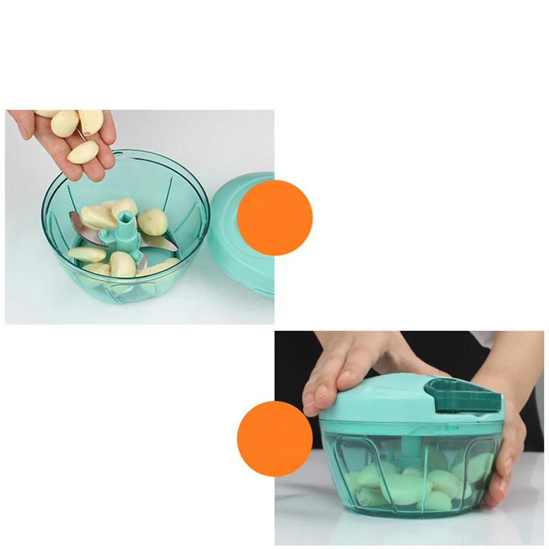 Pull String Handheld Food Processor Manual Vegetable Chopper Fruit Mincer Blender For Vegetables Nuts Onions Garlics Salad