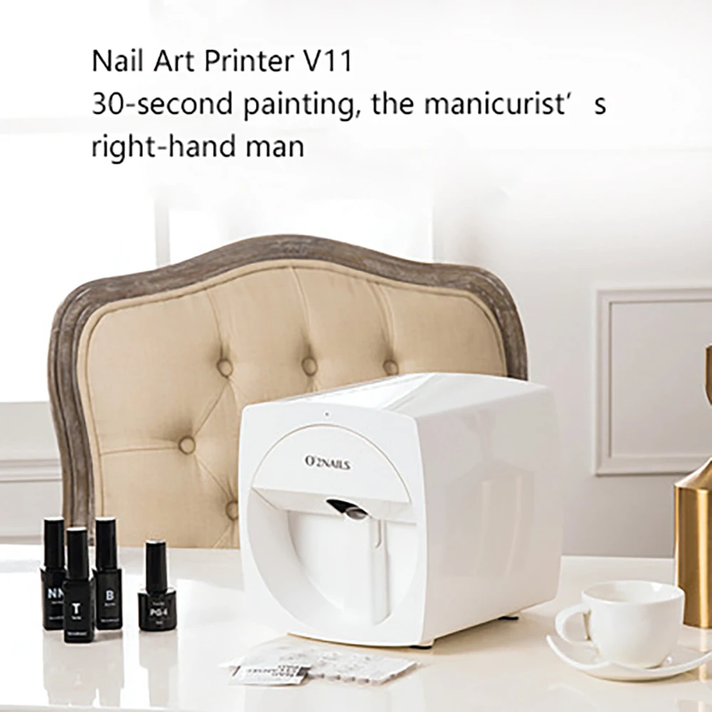 O2Nails V11 네일 머신 모바일 네일 장비 네일 살롱 스마트 DIY WIFI 기능 작동 휴대용 네일 프린터