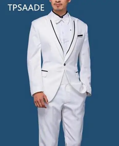 

New Arrival Elegant Custom Made 2 Pieces Slim Fit Men Suit Groomsmen Tuxedos Wedding Prom Performance Mens Suits (Jacket+Pants)