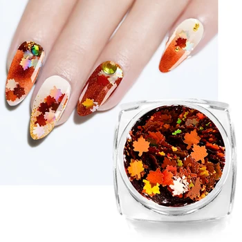 

Hollow Out Gold Nail Glitter Sequins Snow Flakes Maple Leaf Decorations Nail Arts Designs Paillette Nail Thin Sticker