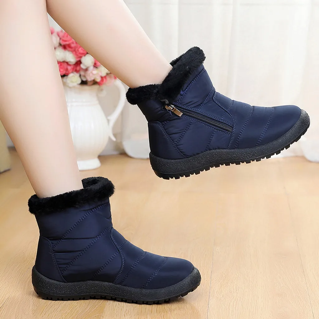 Size35-48; женская зимняя обувь из водонепроницаемого материала; пара зимних сапог унисекс; зимние сапоги на меху с нескользящей подошвой; Теплые повседневные сапоги для мам