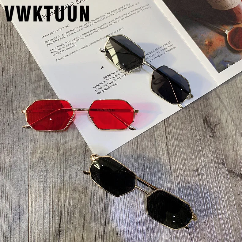 

VWKTUUN Small Frame Sunglasses Men Vintage Irregular Geometric Sun glasses For Mens Eyewear Outdoor Sport lunette de soleil