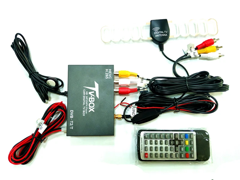 HEVC/H.265 автомобильный DVB-T2 цифровой ТВ приемник коробка с активным усилителем антенна HD 1080P USB порт авто цифровой DVB T2 ТВ тюнер