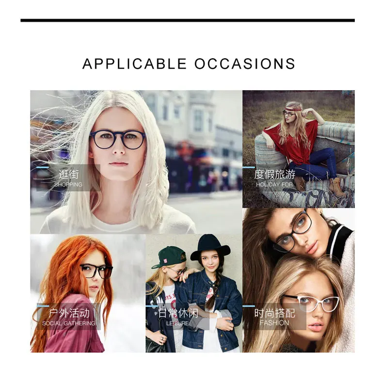 Frauen Brillen Rahmen Optische Vollrand Brillen Blau licht Blockieren Gläser Weibliche UV400 Anit-Reflektierende Brille Frau Rahmen – Detail 15