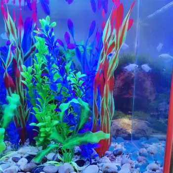 

Artificial Fish Tank Plants Plastic Aquariums Plants Decorations Set of 10 PXPC