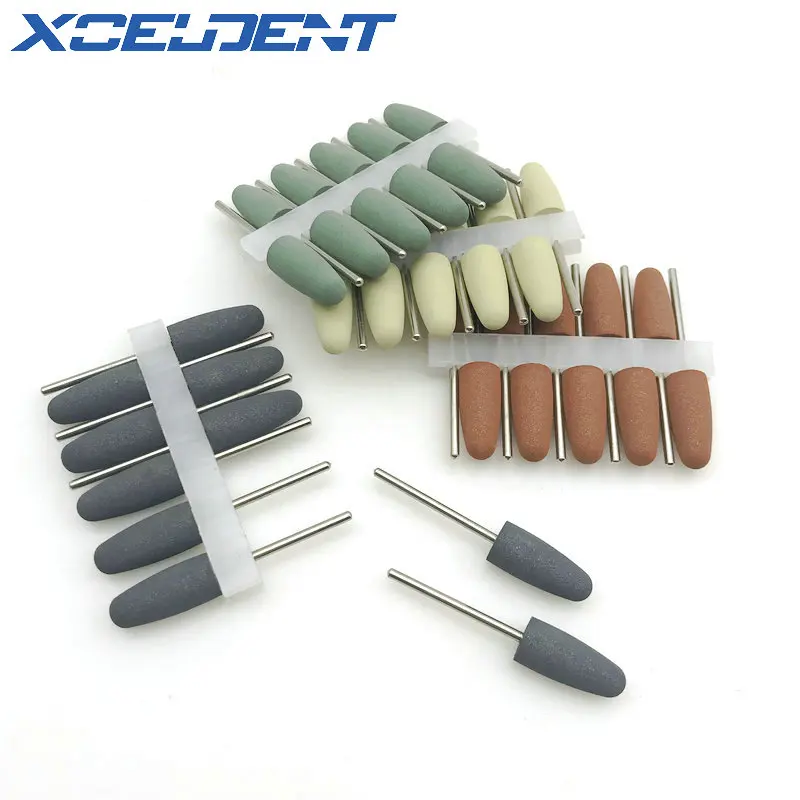 40pcs Dental Silicone Rubber Polishing Polisher Grinders Nail Drill Bits for Electric Manicure and Oral Intial Polishing Burs