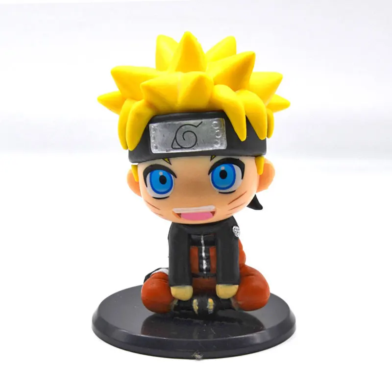 bumblebee transformer toy Kawaii Anime Naruto Figure Uzumaki Naruto Kakashi Q Figurals Uchiha Sasuke Itachi Cute Toys Car Desk Decoration Model Doll Gifts he man toys Action & Toy Figures