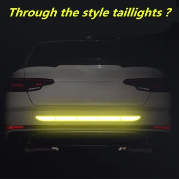 

90cm reflective strip warning trunk car sticker universal car accessories no trace does not hurt the car bumper decoration 2019
