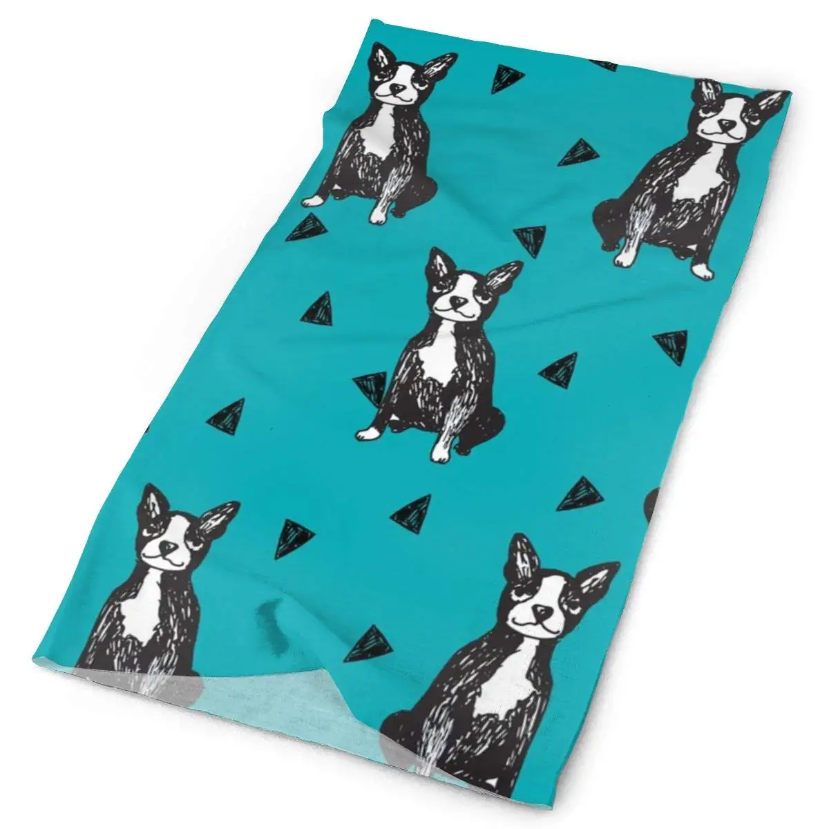 

Boston Terrier Cute Teal Boston Terriers Cute Dog Hand-drawn Dog Design Sweet Pet Dogs Headbands Bandana Cap Scarf Face Mask