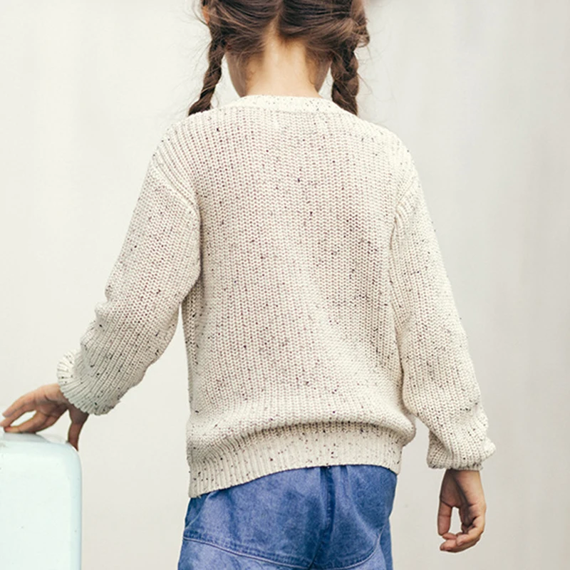 Новое поступление, осенне-зимние свитера для маленьких девочек, новая модная одежда для девочек, хлопковые свитера и пуловеры для девочек, повседневная одежда