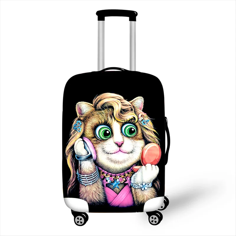 Kawaii животный эластичный чемодан защитный чехол милый кот дорожные чемоданы пылезащитный чехол Аксессуары Organizadore 18-32 Inche - Цвет: 4