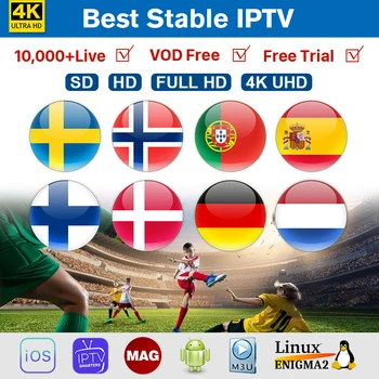 

1 Year IPTV Poland Sweden IPTV M3u Subscription Italy Nordic Netherlands Finland Norway Greek IP TV 4K Android MAG IOS Enigma2