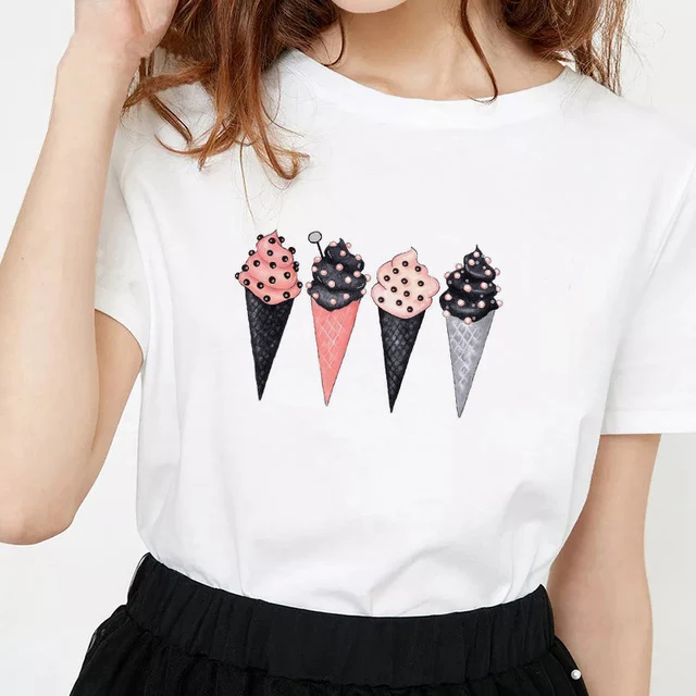 

Fashion Women T Shirt Summer Ladies T Shirt Casual O-Neck Tops Tee Print Casual Short Sleeve Harajuku Women's T-Shirt