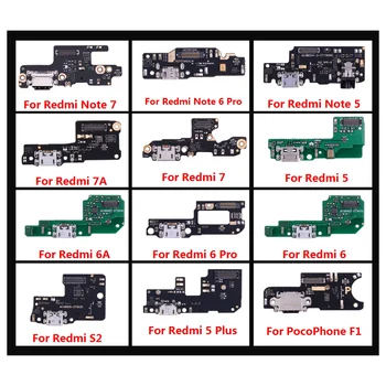 

Charging Port Connector Board Parts Flex Cable With Microphone Mic For XiaoMi PocoPhone F1 Redmi Note 7 6 5 Pro Plus 7A 6A S2