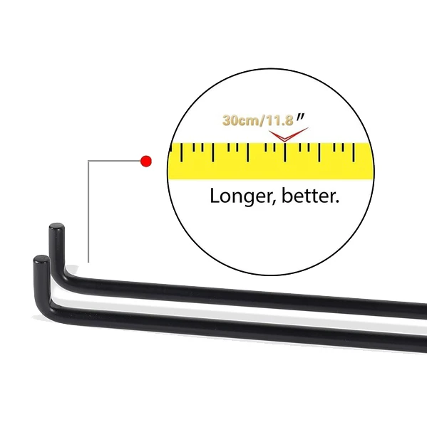 5 Pcs Stemware Wine Glass Storage Rack Wall Mountable Kitchen Storage Rack Black 11 Inch 30cm