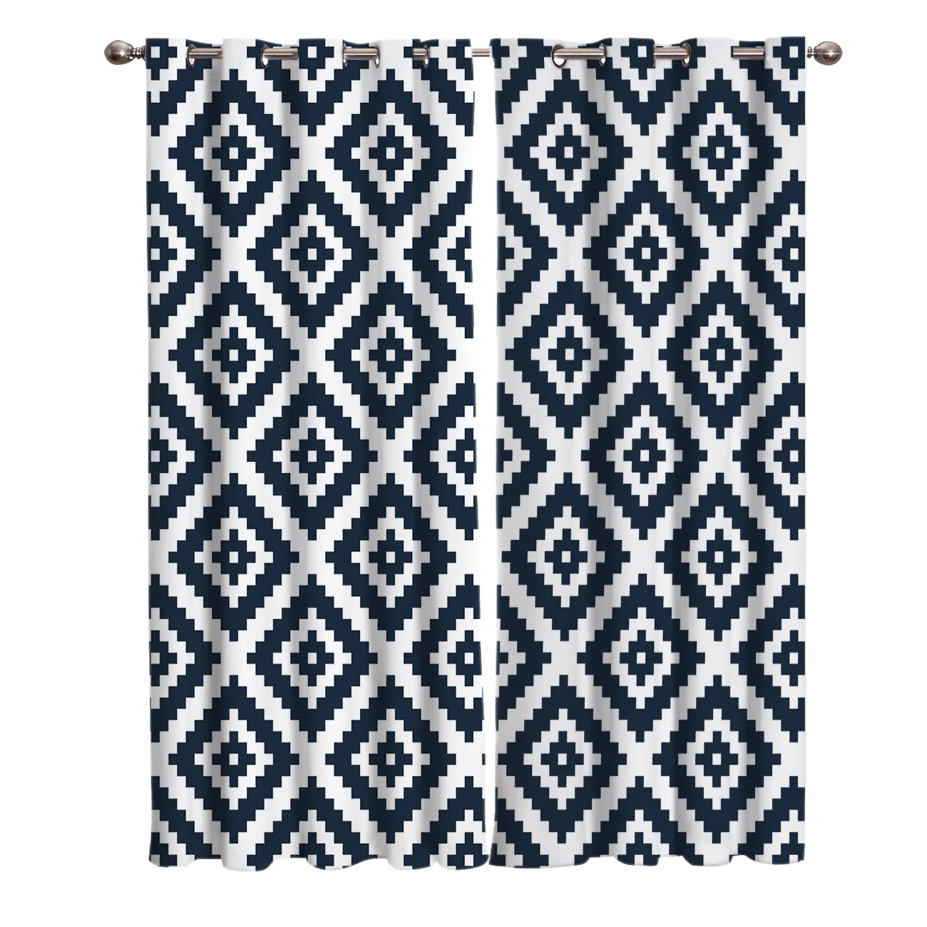 Nordic Ethnic Geometic Window Curtains Curtains For Living Room