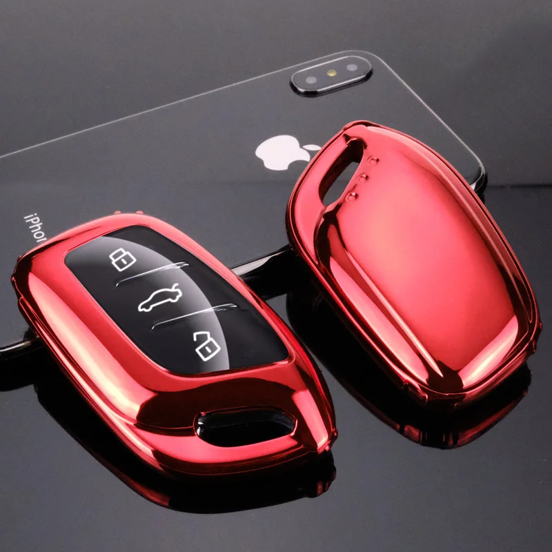 

Colorful New Soft TPU Full Cover Car Smart Key protective Case For Roewe I5 RX3 RX5 2017 2019 For MG ZS Auto styling Accessories