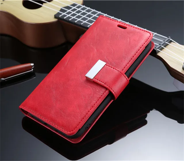 Red Кожаный чехол-бумажник Tikitaka для iPhone 8, 8 Plus, X, XS, Max, 6, 6 S, Твердый чехол с откидной крышкой для iPhone 7, 7 Plus, XR, XS, 6 Plus - Цвет: Red