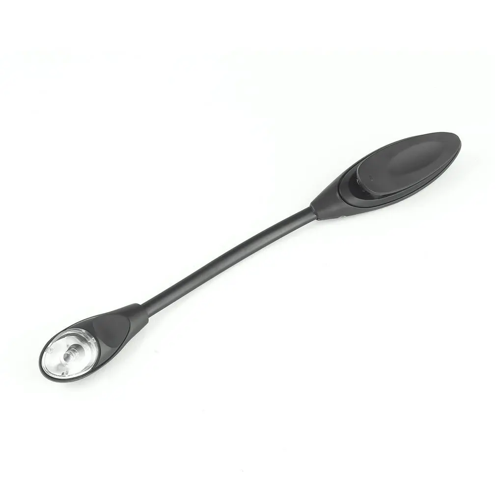 

Newest Creative Flexible Clip-On Bright Book Laptop Light Black LED Low Power Plastic Book Reading Lamp Hot Selling