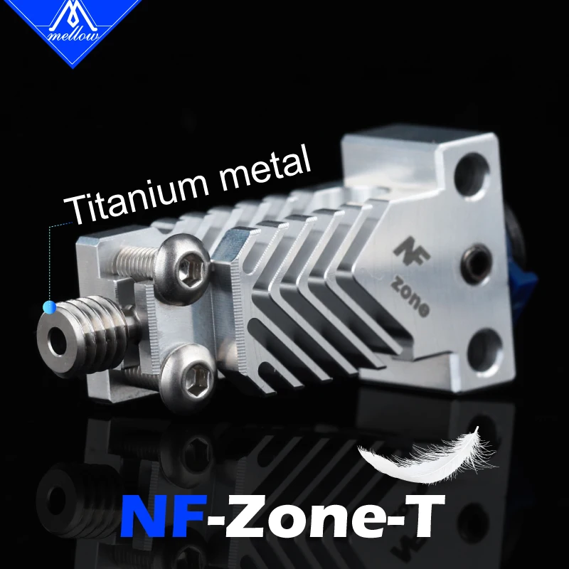 Mellow-impressora 3d All Metal Titanium nf Zone-t v6 Cr10 Pro Dissipador de Calor Peças para v6 Hotend Ender Ender Pro