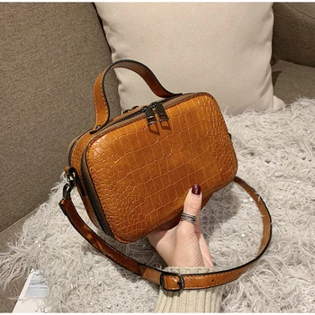 

PU Leather Crossbody Bags For Women 2020 Fashion Small vintage Zipper Shoulder Bag Female Handbags and Purses With Handle New