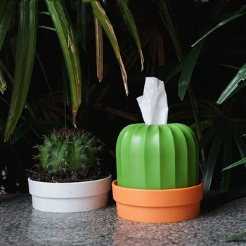 

Tissue Box Cactus Tray Living Room Table Car Tissue Storage Box Decorative Ornaments,15 x 14.2cm