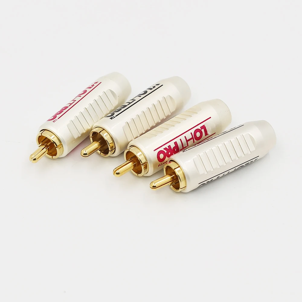 4pcs/8PCS lot USA HIFI RCA Plug Hi-end Coaxial RCA Connectors Audio signal wiring terminal Plugs