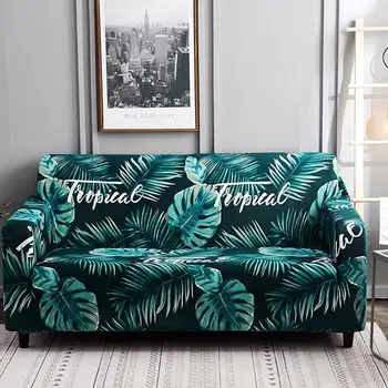 

J tropical leaf sofa cover elastic for living room