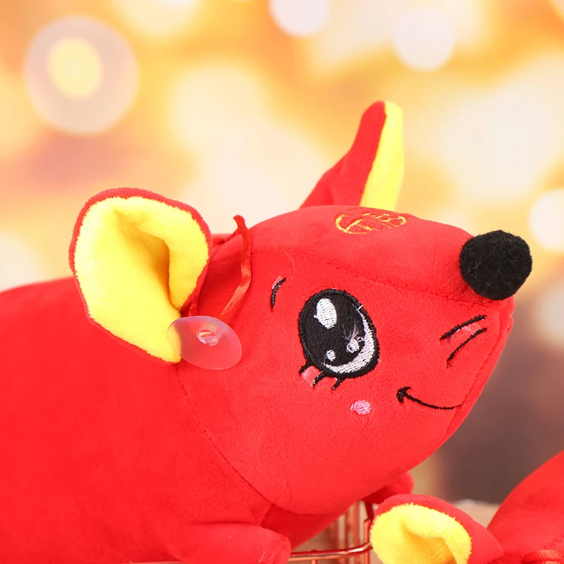 Крыса год игрушка-талисман Kawaii плюшевая крыса кукла мышка китайский новогодний декор 20 см
