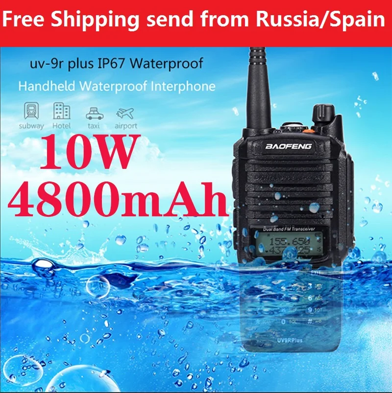 10W Baofeng Uv-9R Plus Vhf Uhf Portatile Cb Radio Comunicador Impermeabile Baofeng Walkie Talkie