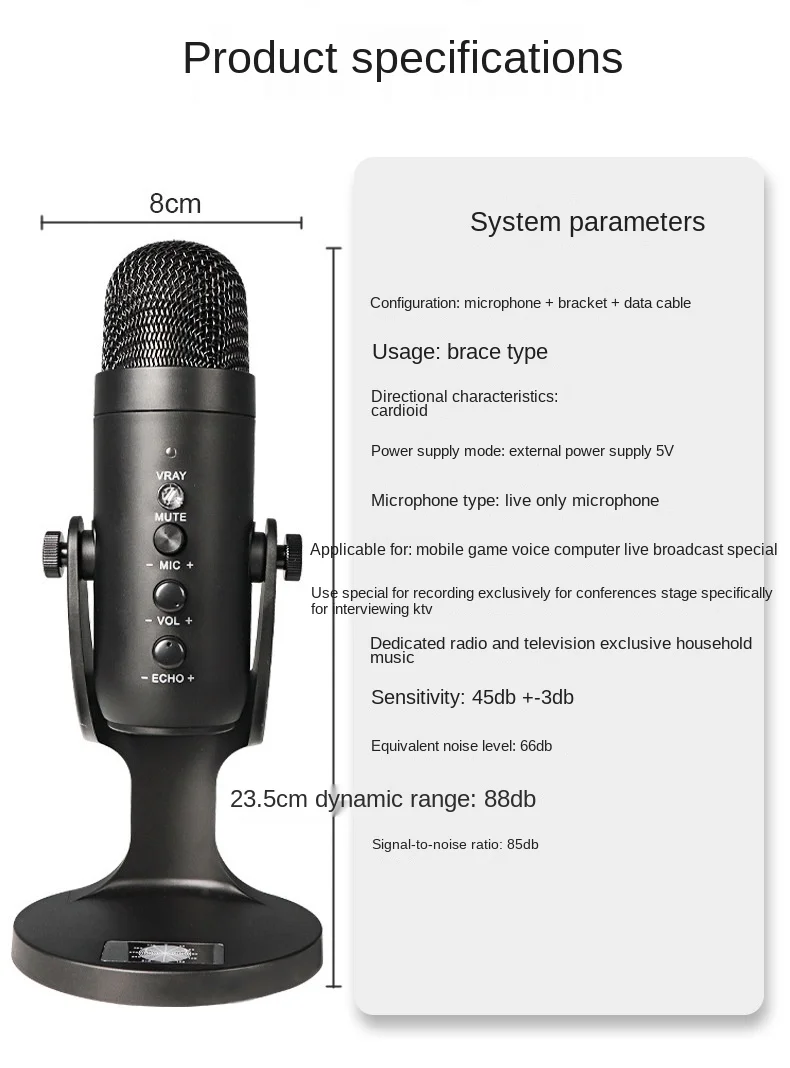 2021 Snowman USB Capacitor Microphone Computer Mobile Game Live K Song Recording Micphone Set Type Diaphragm Style Model Number microphone for computer