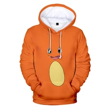 Spring and Autumn New 3D Printed Anime Pokemon Hoodie Boys and Girls Casual Pokemon Hooded Pullover Boys and Girls Anime Full Ho