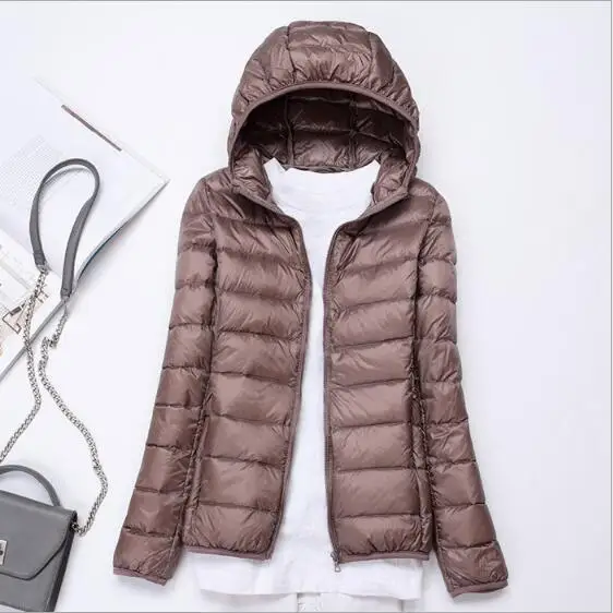 Moxeay Winter Women Down Jacket Ultra Light Down 90% White Duck Down Coat Jacket ladies' Hooded Down Parkas Quality Brand Spring