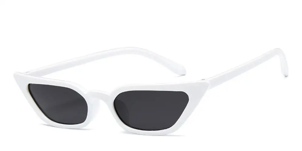 Новые солнцезащитные очки Cateye, маленькие ромбовидные женские очки в винтажном стиле, Ретро стиль, женские очки с прозрачной оправой, обтягивающие солнцезащитные очки