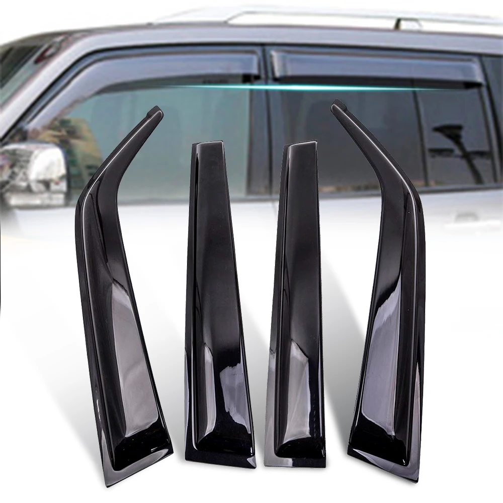 4X Window Visors Weather Shields Rain Guards for Mitsubishi Pajero 2000- NEW ABC Window Visor Weathershields