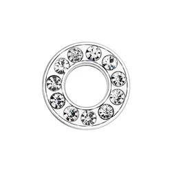 Sparkling Rhinestone Alphabet Charms for Jewelry and DIY Accessories (SL001-O)