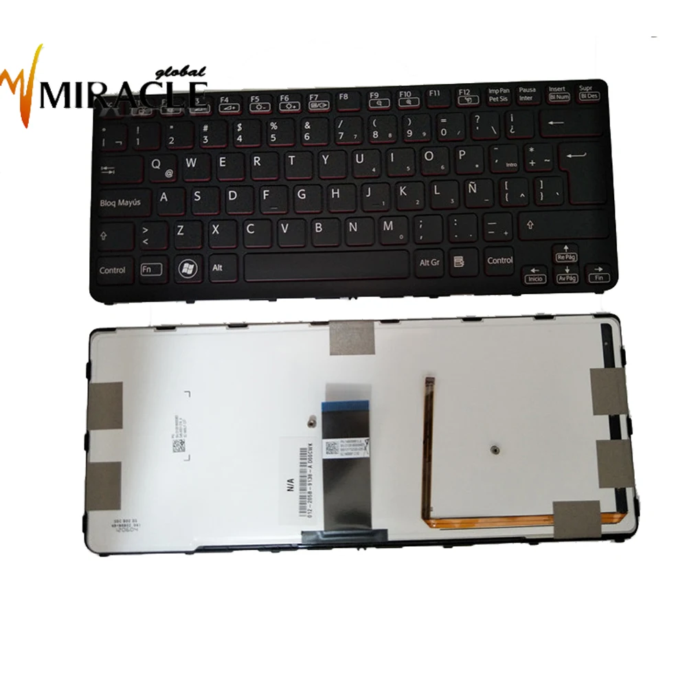 Клавиатура для ноутбука Sony VAIO SVE 14 SVE14 SVS14 SVE14A LA Латинская версия черная с рамкой и