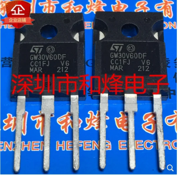 

Free shipping 30PCS GW30V60DF STGW30V60DF TO-247 600V 30A