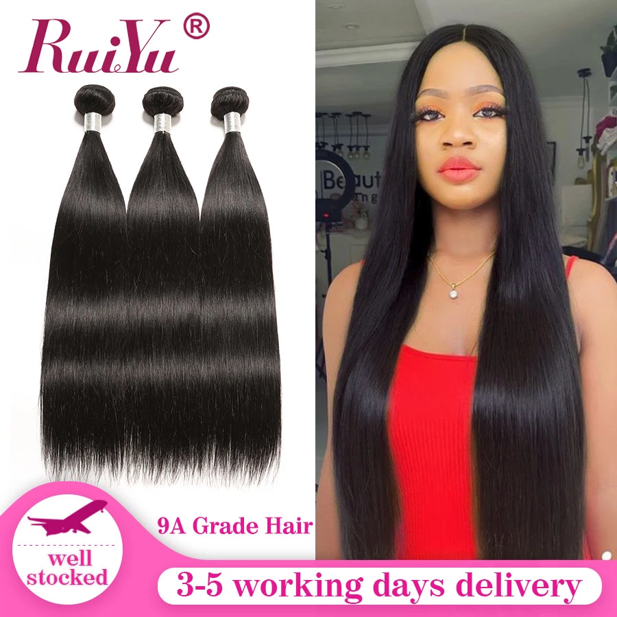 Brazilian Straight Hair Weave Bundles 100 Human Hair Bundles 3 Bundle Deals Remy Hair 8 30 Inch Natural Color Ruiyu Hair Extensions Human Extensions Weaveextension Natural Aliexpress