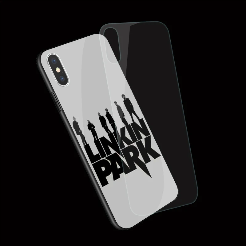 EWAU Linkin Park закаленное стекло чехол для телефона чехол для iPhone 5 5S SE 6 6s 7 8 Plus X XR XS 11 Pro Max