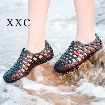 

Sandals Men 2020 Summer Casual Hollow Beach Wading sandals Men Slippers Breathable Driving shoes Couples Sandals Big Size 45
