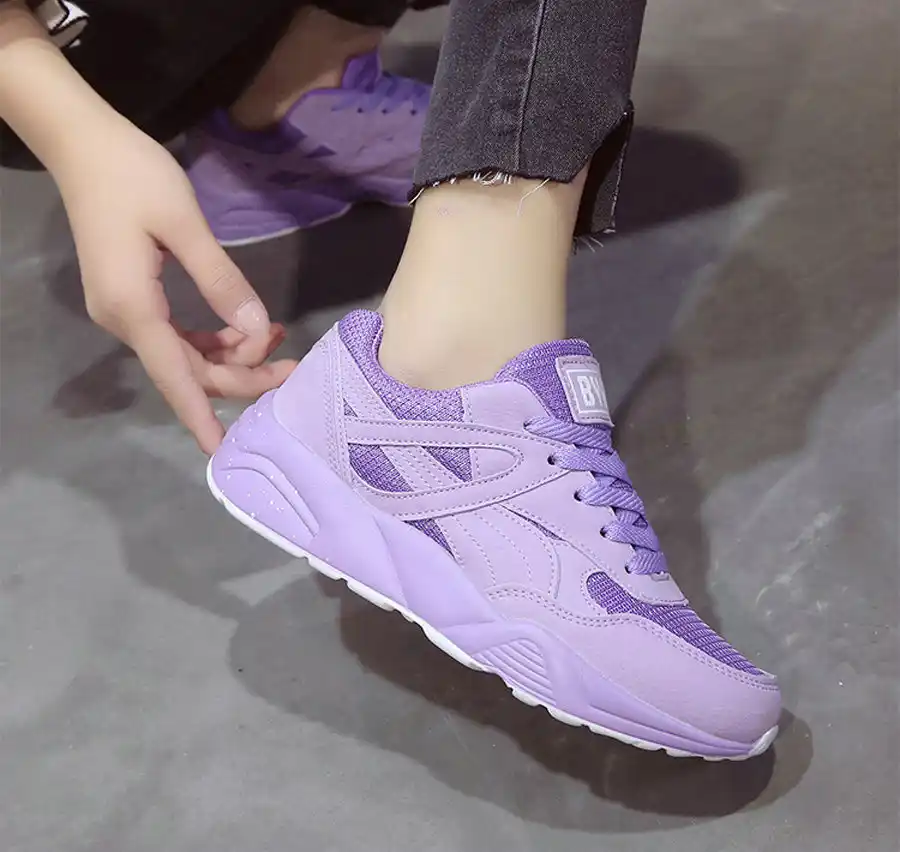 Fashion Purple Women Sneakers Platform 