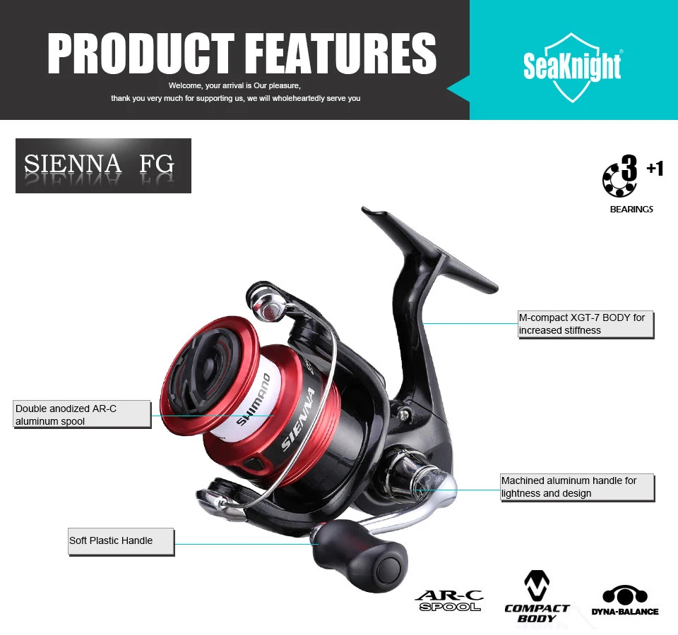 SHIMANO SIENNA FG 2000 2500 2500HG C3000 спиннинговая Рыболовная катушка AR-C катушка 3D Рыболовная Снасть для соленой воды