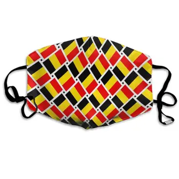

CIGOCI Mouth Masks Belgium Flag Weave Earloop Face Mask - Adjustable Elastic Strap for Travel Cleaning, Anti Smog Dustproof