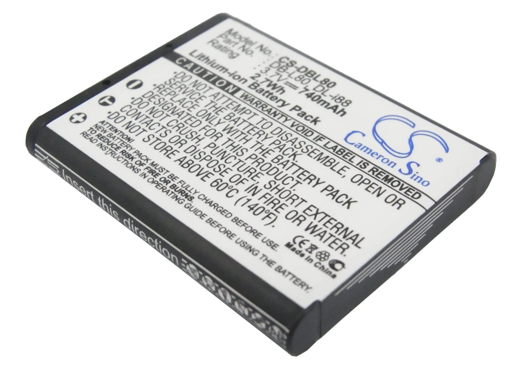 Обновленная батарея для Sanyo VPC-CG10EX, VPC-CG10GX, VPC-CG10P, VPC-CG10R, VPC-CG20, VPC-CG20BK, VPC-CS1, VPC-CS1EX, VPC-CS1GX